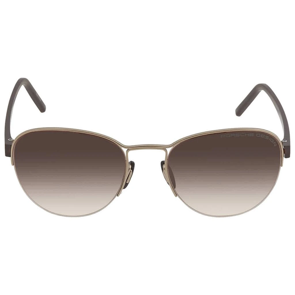 商品Porsche Design|Gradient Brown Oval Men's Sunglasses P8677 C 54,价格¥750,第2张图片详细描述