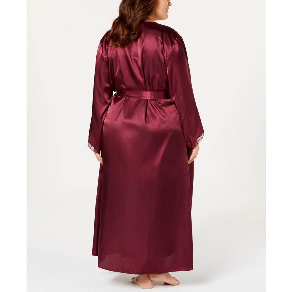 商品Flora Nikrooz|Plus Size Satin Stella Robe,价格¥515,第4张图片详细描述