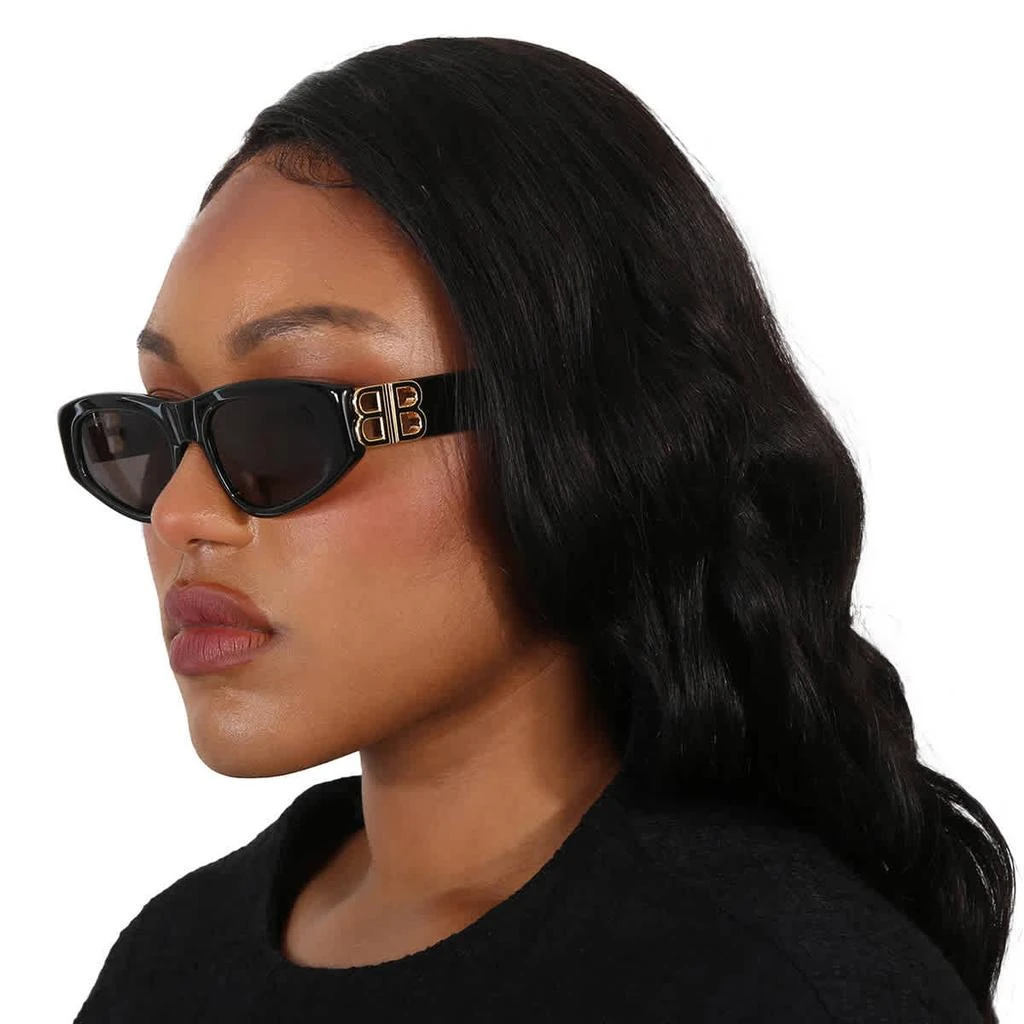 商品Balenciaga|Grey Oval Ladies Sunglasses BB0095S 001 53,价格¥1682,第2张图片详细描述