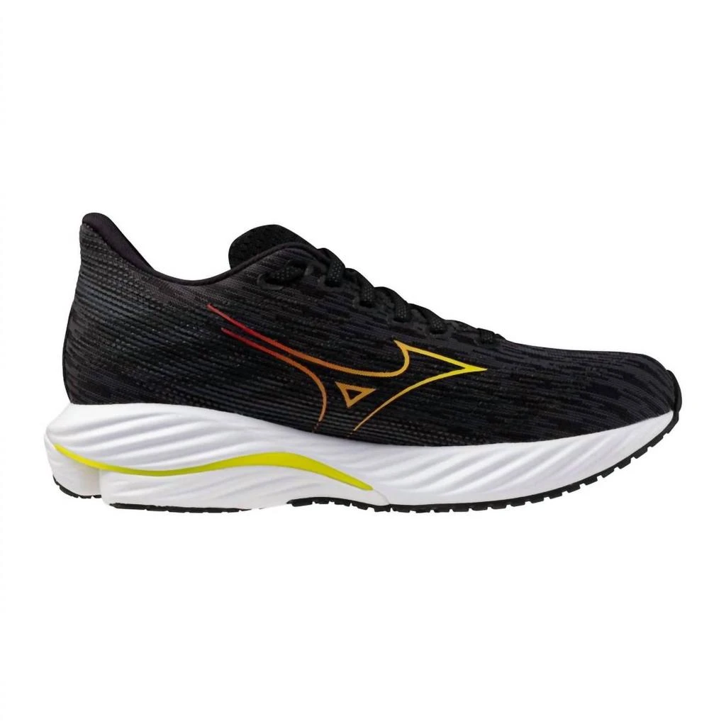 商品Mizuno|Women's Wave Rider 28 Sneakers In Black/evening Primrose,价格¥691,第1张图片