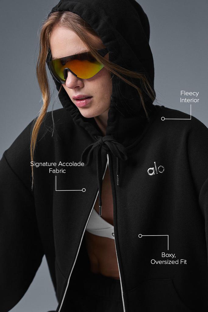 Alo Accolade Full Zip Hoodie - Black - Hoodies - Compare Prices