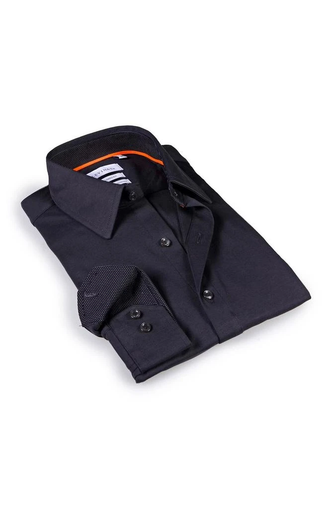 商品Levinas|Solid Trim Tailored Fit Dress Shirt,价格¥328,第1张图片