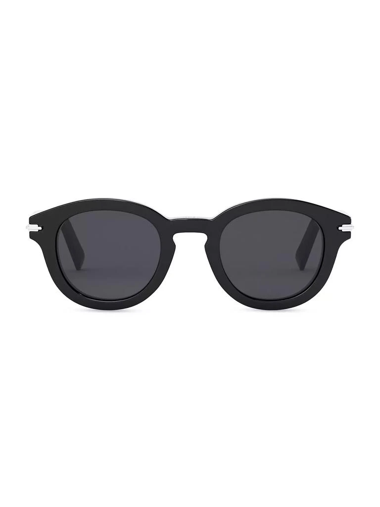 商品Dior|DiorBlackSuit R5I 48MM Round Sunglasses,价格¥1845,第2张图片详细描述
