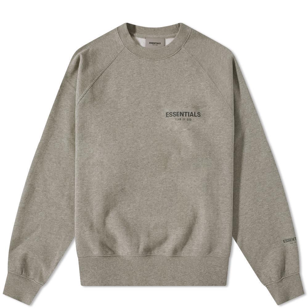 商品Essentials|Fear of God ESSENTIALS Summer Core Crew Sweat - Dark Heather Oatmeal,价格¥780,第1张图片