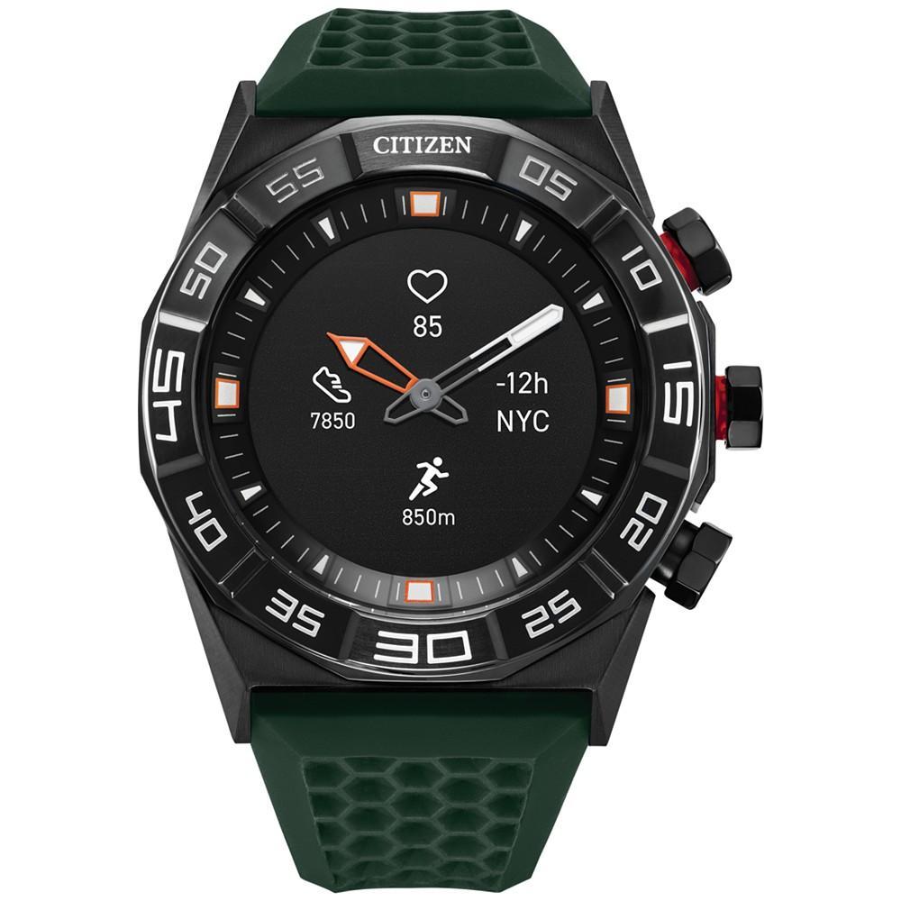 商品Citizen|Men's CZ Smart Hybrid HR Green Strap Smart Watch 44mm,价格¥2632,第1张图片