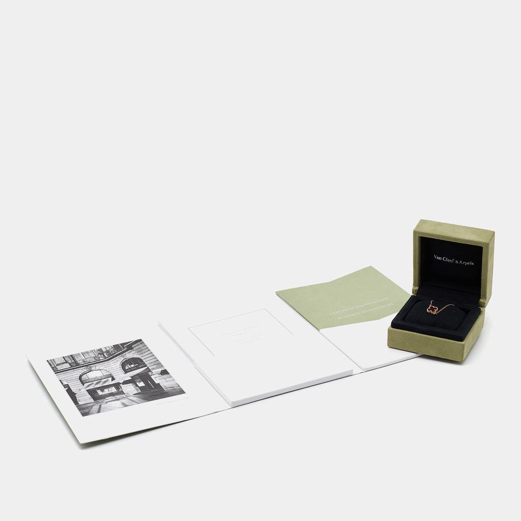 商品[二手商品] Van Cleef & Arpels|Van Cleef & Arpels Sweet Alhambra Carnelian 18k Rose Gold Bracelet,价格¥10431,第7张图片详细描述