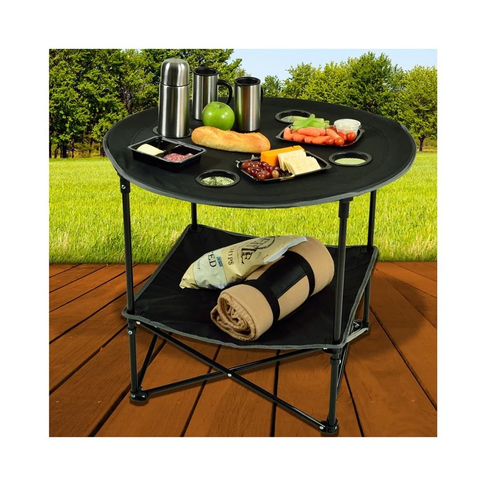 商品Picnic At Ascot|Canvas Folding Table and Carrier for Picnic, Travel, Tailgating,价格¥767,第4张图片详细描述