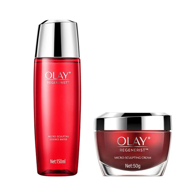 商品【支持第三方鉴定 假一赔十】 Olay|玉兰油 新生塑颜2件套 大红瓶面霜+水护肤套装 新生补水滋润紧致,价格¥421,第1张图片