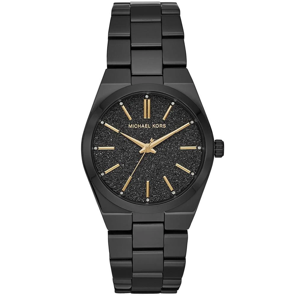 商品Michael Kors|Women's Channing Black Stainless Steel Bracelet Watch 36mm,价格¥1189,第1张图片