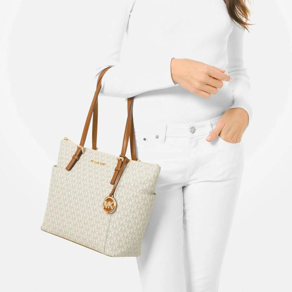商品Michael Kors|MICHAEL Michael Kors Sinclair Large East West Grab Tote Bag - Vanilla/Acrn,价格¥2509,第2张图片详细描述