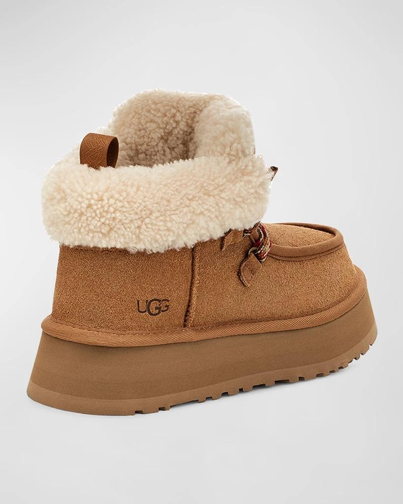 商品UGG|Funkarra Suede Shearling Lace-Up Booties,价格¥1148,第3张图片详细描述