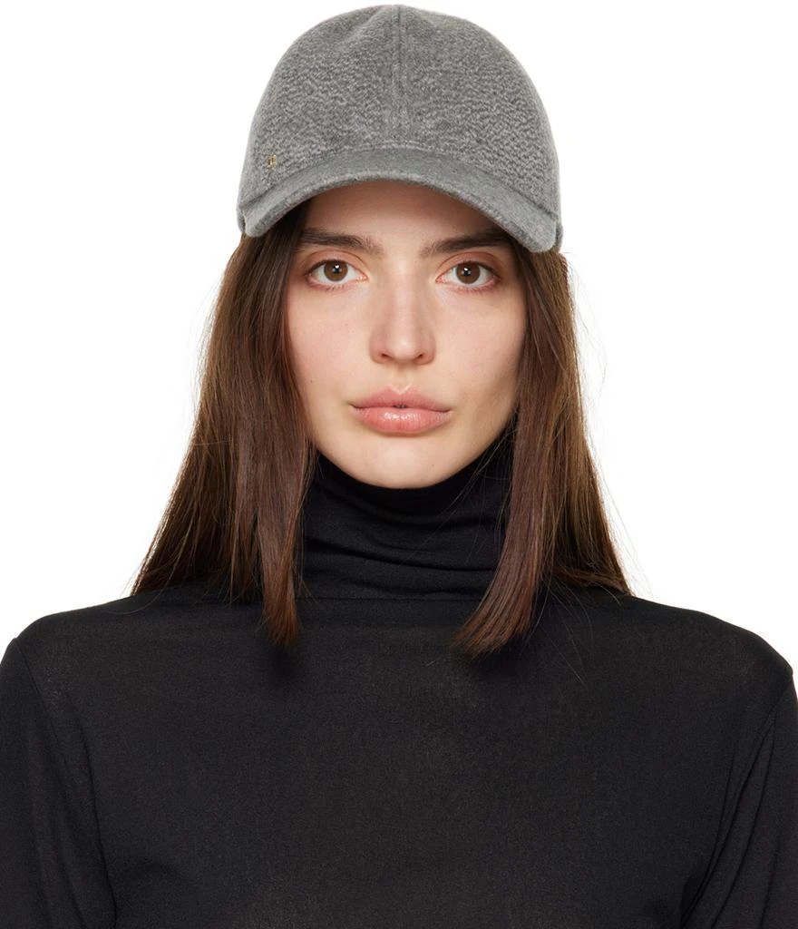 商品Max Mara|Gray Cashmere Baseball Cap,价格¥1157,第1张图片