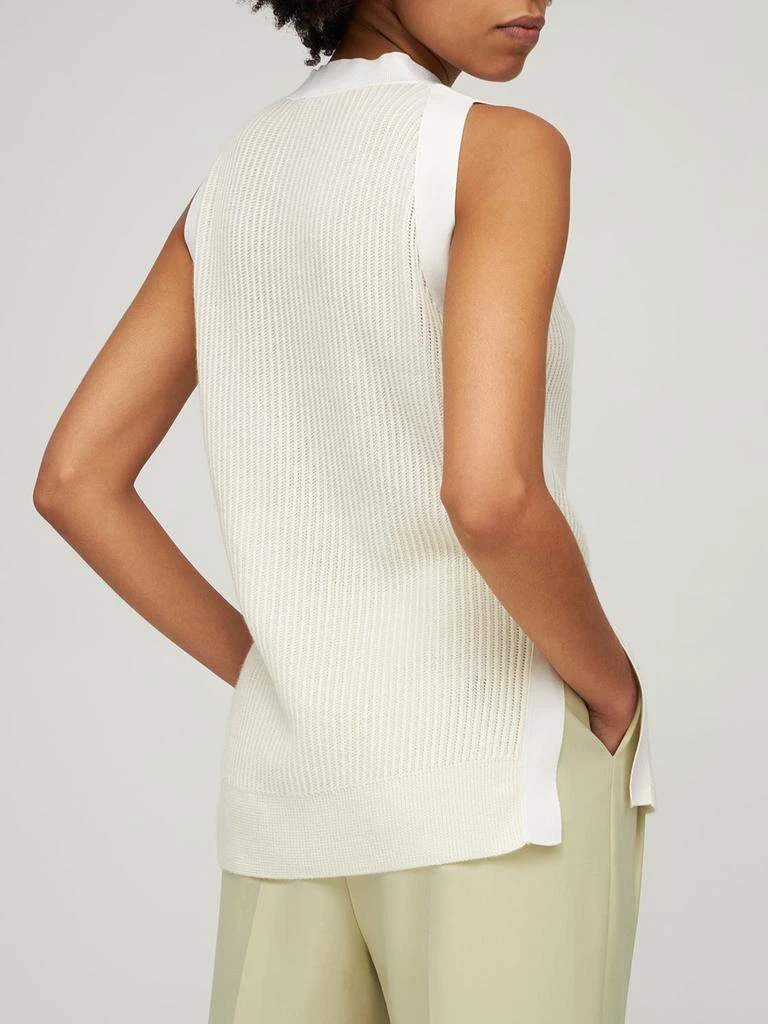 商品AGNONA|Sleeveless Cashmere Rib Knit Top,价格¥3732,第2张图片详细描述