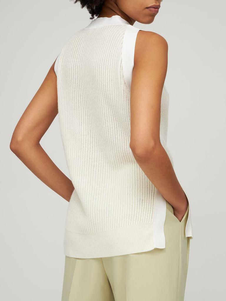 商品AGNONA|Sleeveless Cashmere Rib Knit Top,价格¥5134,第4张图片详细描述