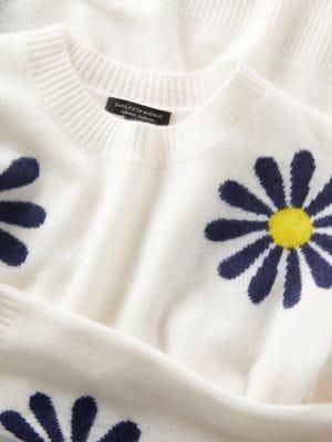 商品Saks Fifth Avenue|Daisy Floral Crewneck Cashmere Sweater,价格¥787,第3张图片详细描述