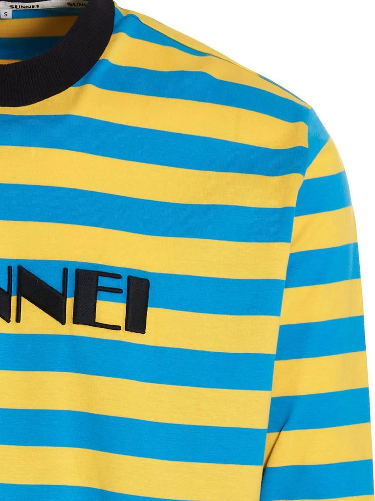 商品SUNNEI|Sunnei Logo Embroidered Striped Crewneck T-Shirt,价格¥867,第3张图片详细描述