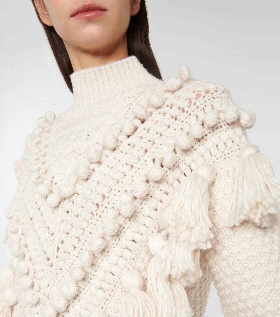 Kaleidoscope crochet virgin wool sweater商品第4张图片规格展示