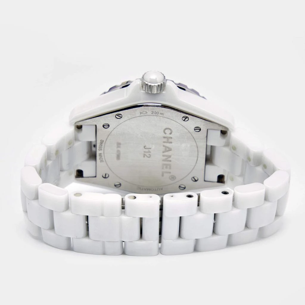 商品[二手商品] Chanel|Chanel White Diamond Ceramic Stainless Steel J12 H1759 Women's Wristwatch 38 mm,价格¥34295,第5张图片详细描述