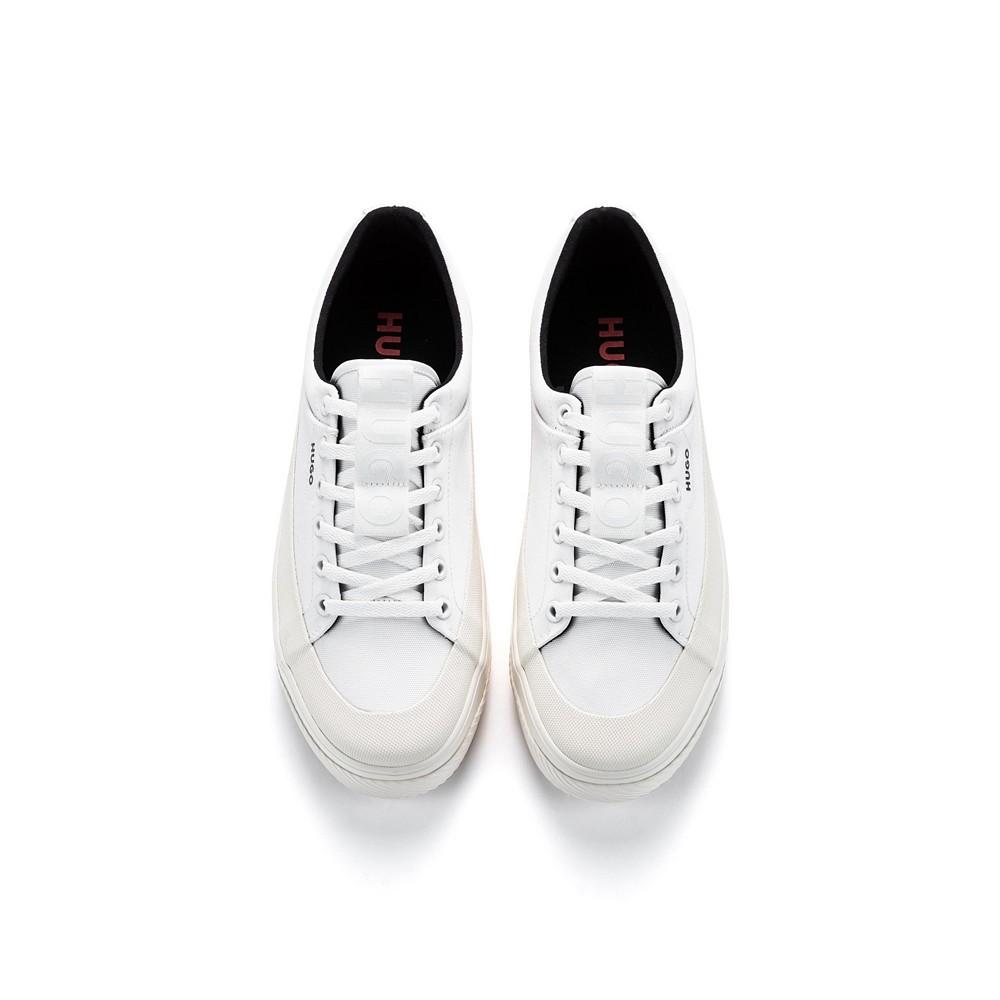 Men's Rubber-Bumper Lace Up Sneakers with Red Logo Label商品第5张图片规格展示
