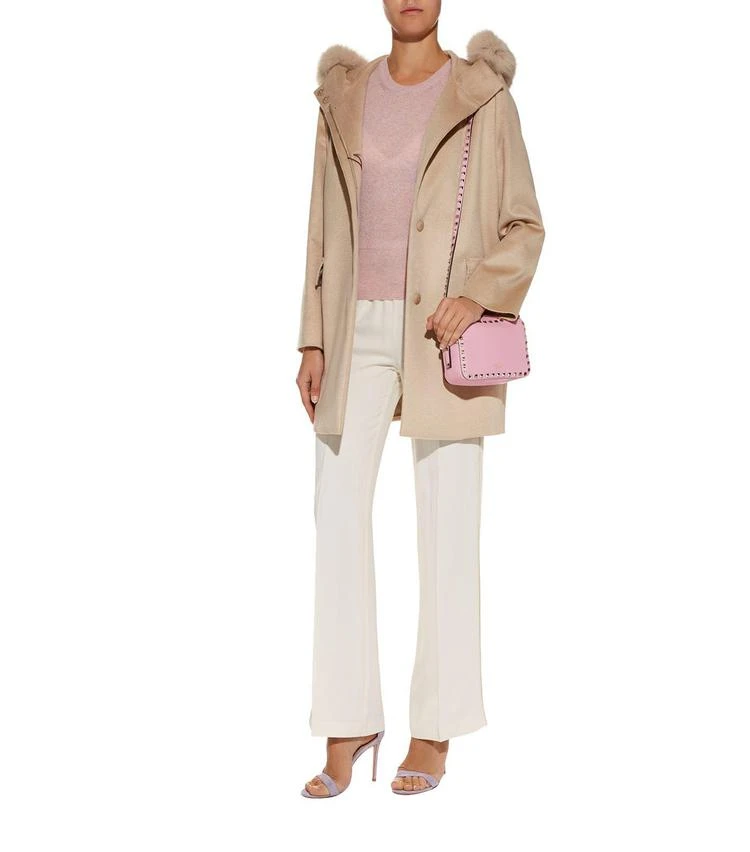 商品Max Mara|狐狸毛领羊绒大衣,价格¥9567,第3张图片详细描述