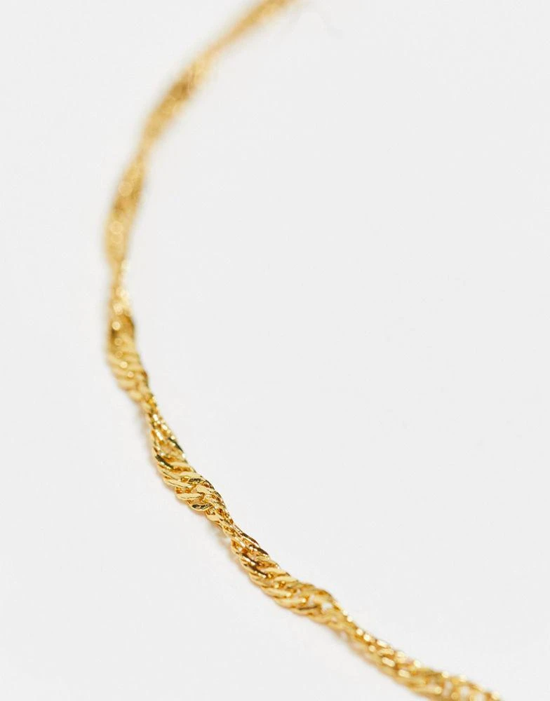 商品ASOS|ASOS DESIGN 14k gold plated necklace with simple K initial ,价格¥101,第3张图片详细描述