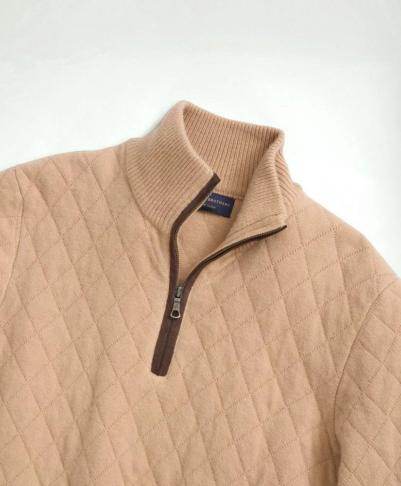 商品Brooks Brothers|Wool Cashmere Quilted Half-Zip,价格¥1070,第2张图片详细描述