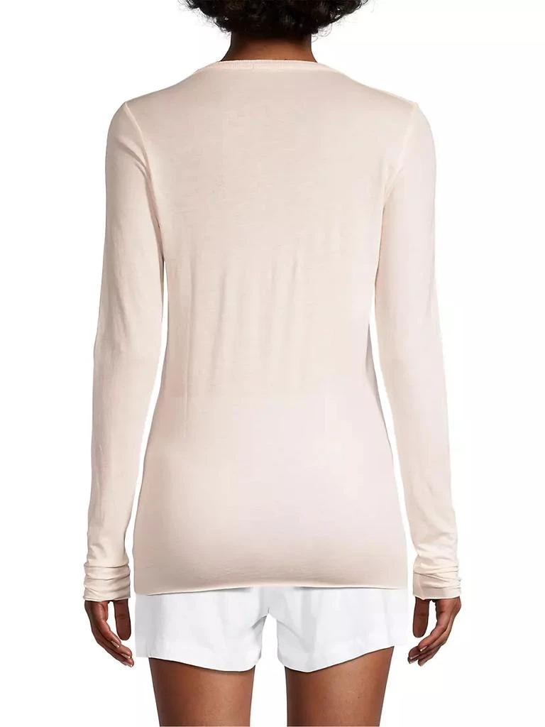 商品Skin|Cotton Long-Sleeve Top,价格¥298,第5张图片详细描述