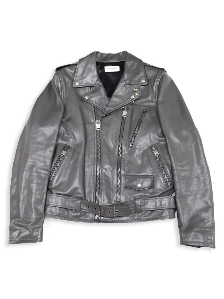 商品[二手商品] Yves Saint Laurent|Saint Laurent L17 Leather Jacket In Grey Calf Leather,价格¥20558,第1张图片