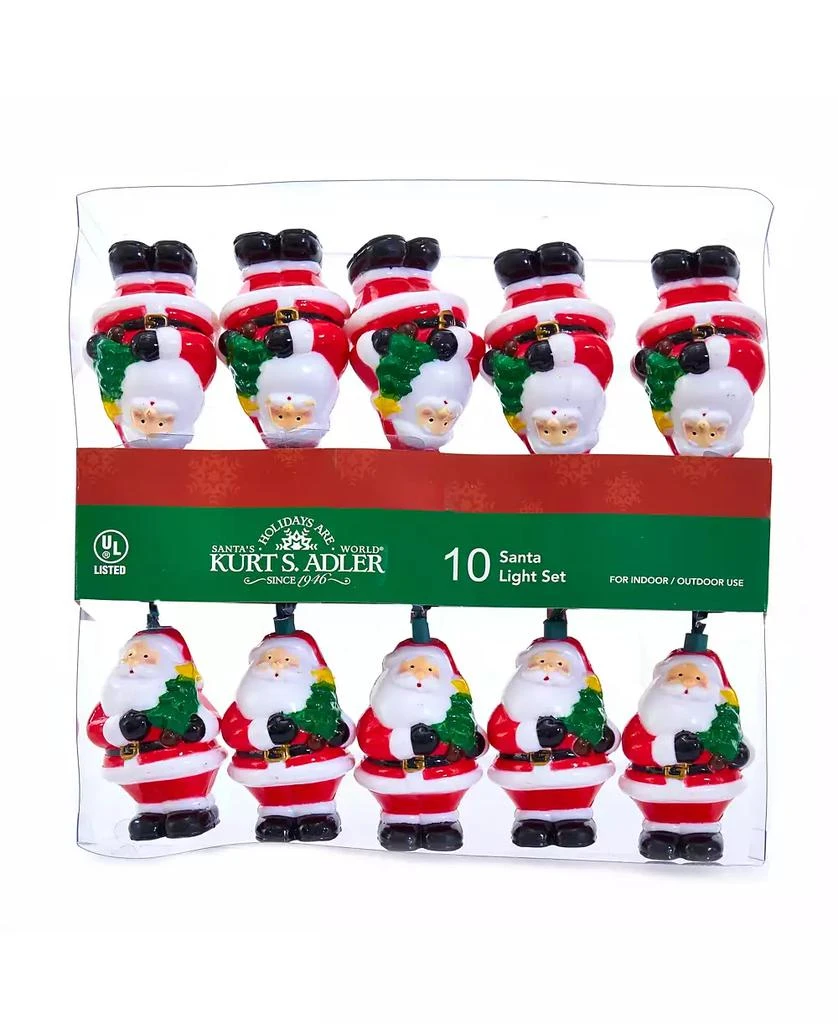 商品Kurt Adler|UL 10-Light 3-Inch Santa with Tree Light Set,价格¥314,第2张图片详细描述