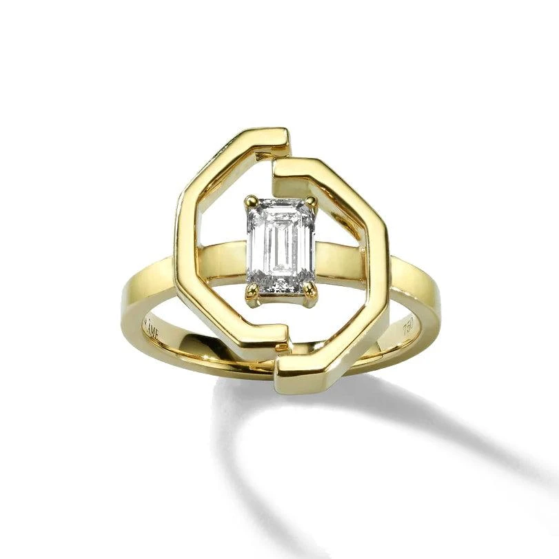 商品AME|Âme Angles 18K Yellow Gold, Lab-Grown Diamond 0.68ct. tw. Signature Ring Sz. 5.75,价格¥15648,第1张图片