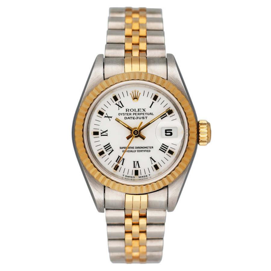 Pre-owned Rolex Datejust Automatic Chronometer White Dial Ladies Watch 69173商品第1张图片规格展示