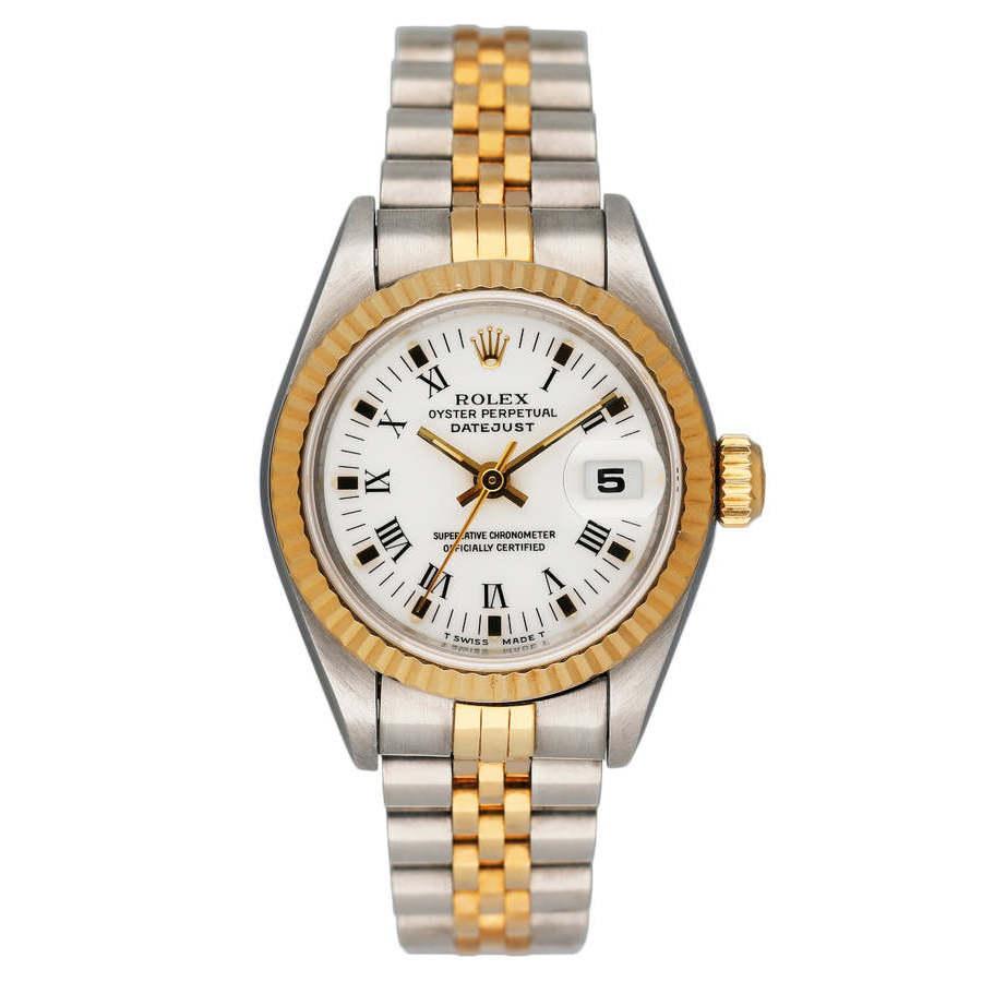 商品[二手商品] Rolex|Pre-owned Rolex Datejust Automatic Chronometer White Dial Ladies Watch 69173,价格¥30834,第1张图片