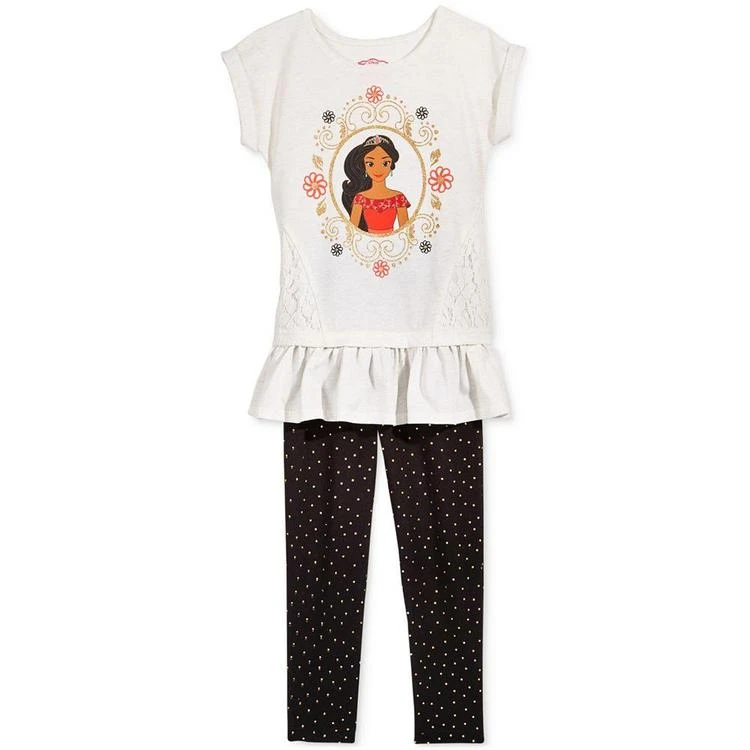 商品Disney|'s® Princess Elena 2-Pc. Tunic & Dotted Leggings Set, Toddler & Little Girls (2T-6X),价格¥73,第1张图片