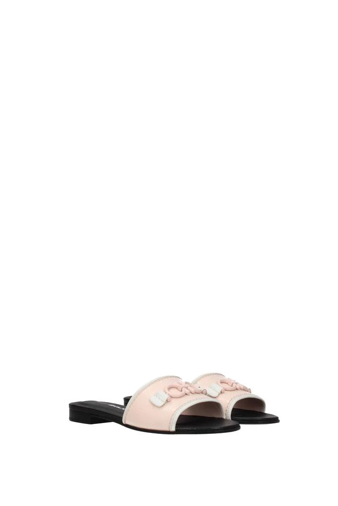 商品Salvatore Ferragamo|Slippers and clogs rhodes Leather Pink,价格¥2181,第2张图片详细描述