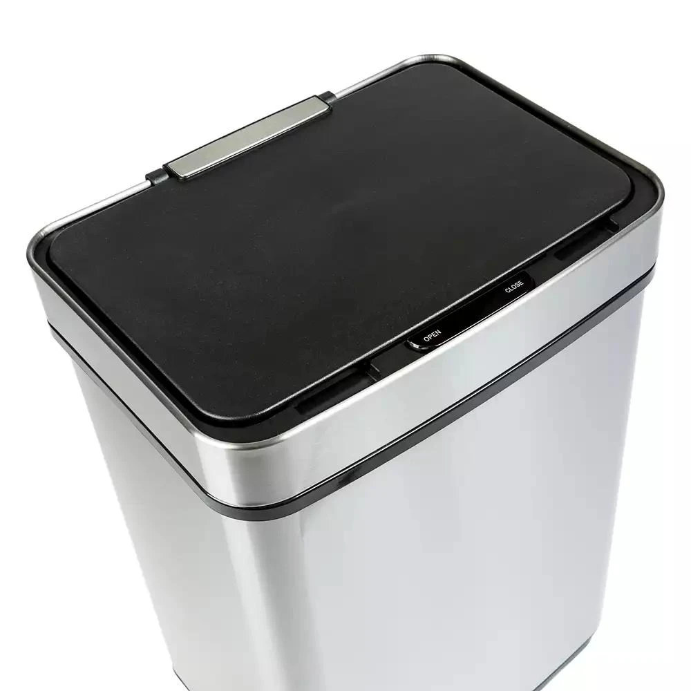 商品Honey Can Do|50L Stainless Steel Trash Can with Motion Sensor and Soft Close,价格¥2210,第3张图片详细描述