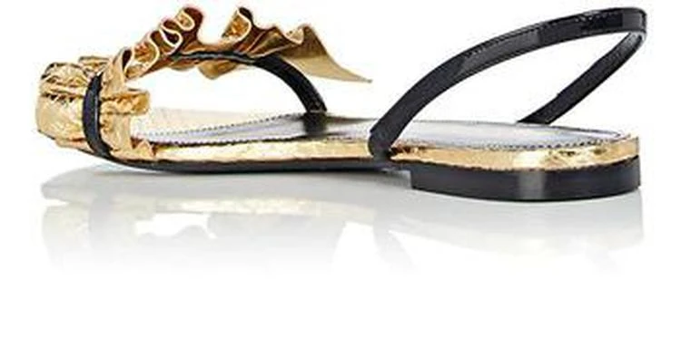 商品Yves Saint Laurent|Nu Pieds Snakeskin & Leather Slingback Sandals,价格¥6655,第3张图片详细描述