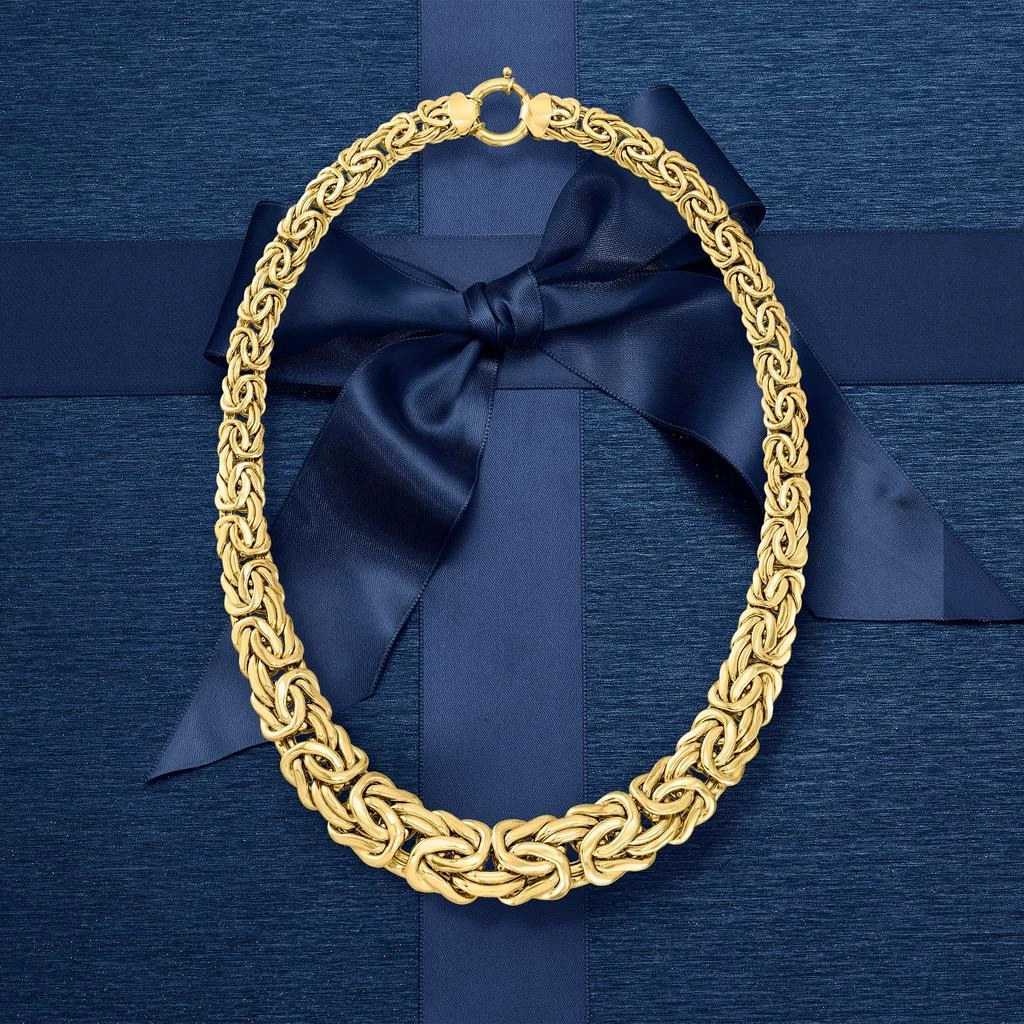 商品Ross-Simons|Ross-Simons 14kt Yellow Gold Graduated Byzantine Necklace,价格¥26629,第2张图片详细描述