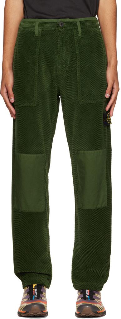 Green Paneled Trousers商品第1张图片规格展示