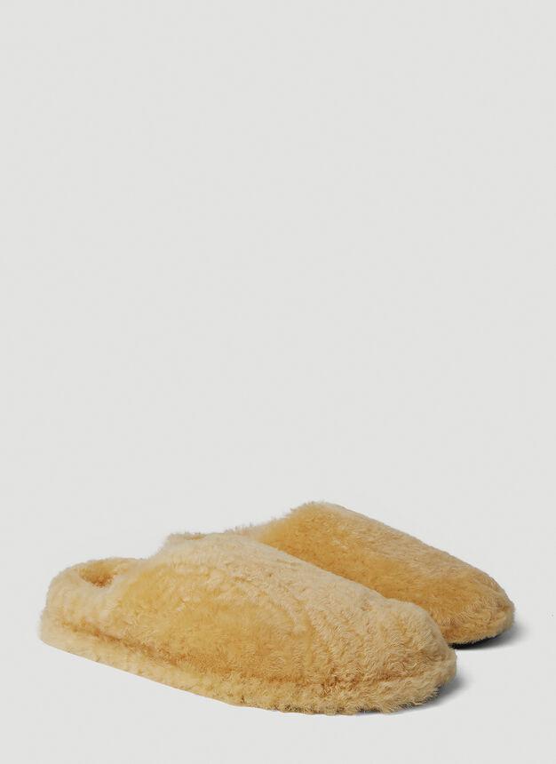 Shearling Slippers in Cream商品第2张图片规格展示