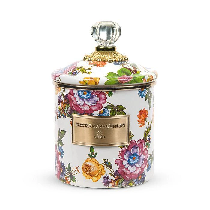 商品MacKenzie-Childs|Flower Market Small Canister, White,价格¥750,第1张图片