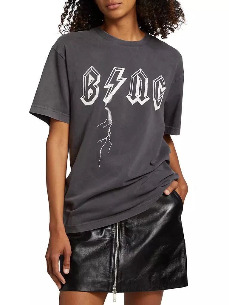 商品ANINE BING|Cotton Lightning Bolt Logo T-Shirt,价格¥526,第3张图片详细描述