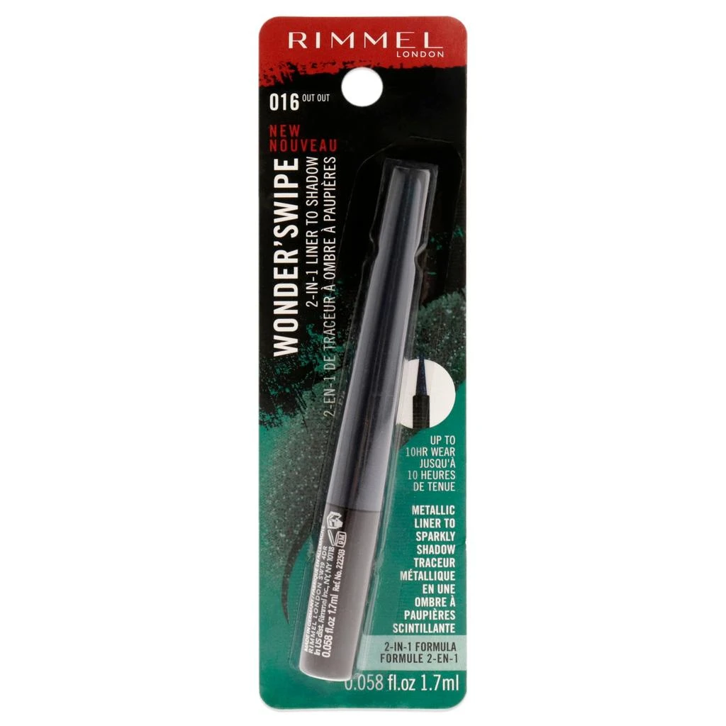 商品Rimmel London|Wonder Swipe 2-in-1 Liner to Shadow - 016 Out Out by  for Women - 0.058 oz Eyeliner,价格¥141,第1张图片