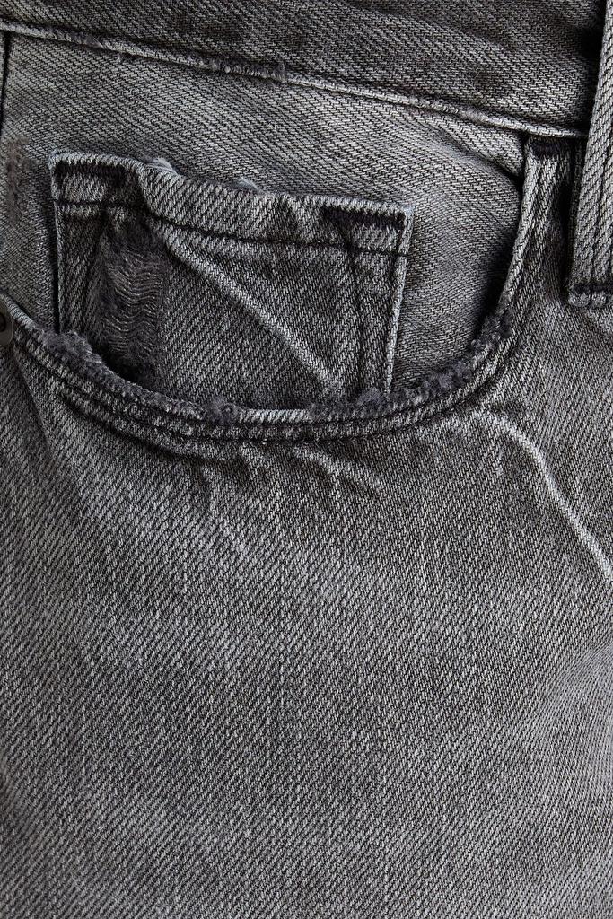 La Garcon distressed mid-rise boyfriend jeans商品第2张图片规格展示