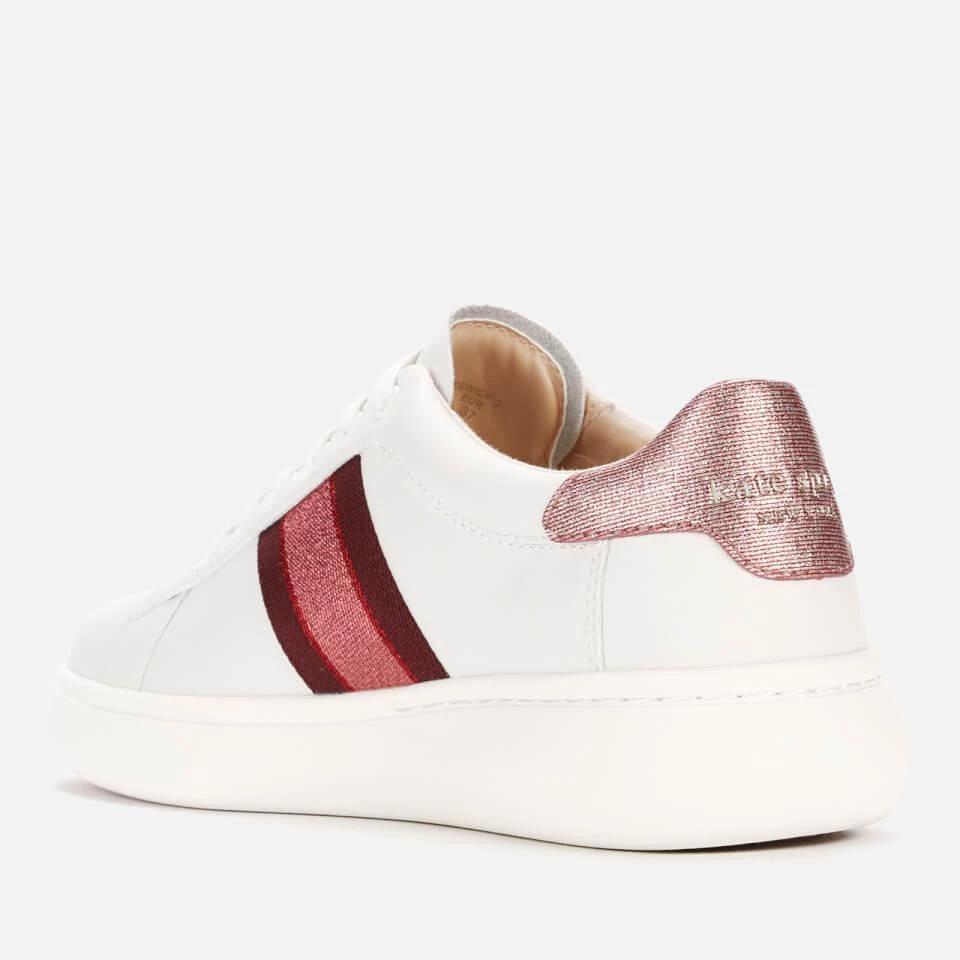 商品Kate Spade|KATE SPADE NEW YORK WOMEN'S KESWICK 2 CUPSOLE TRAINERS - OPTIC WHITE/GRENACHE,价格¥556,第2张图片详细描述