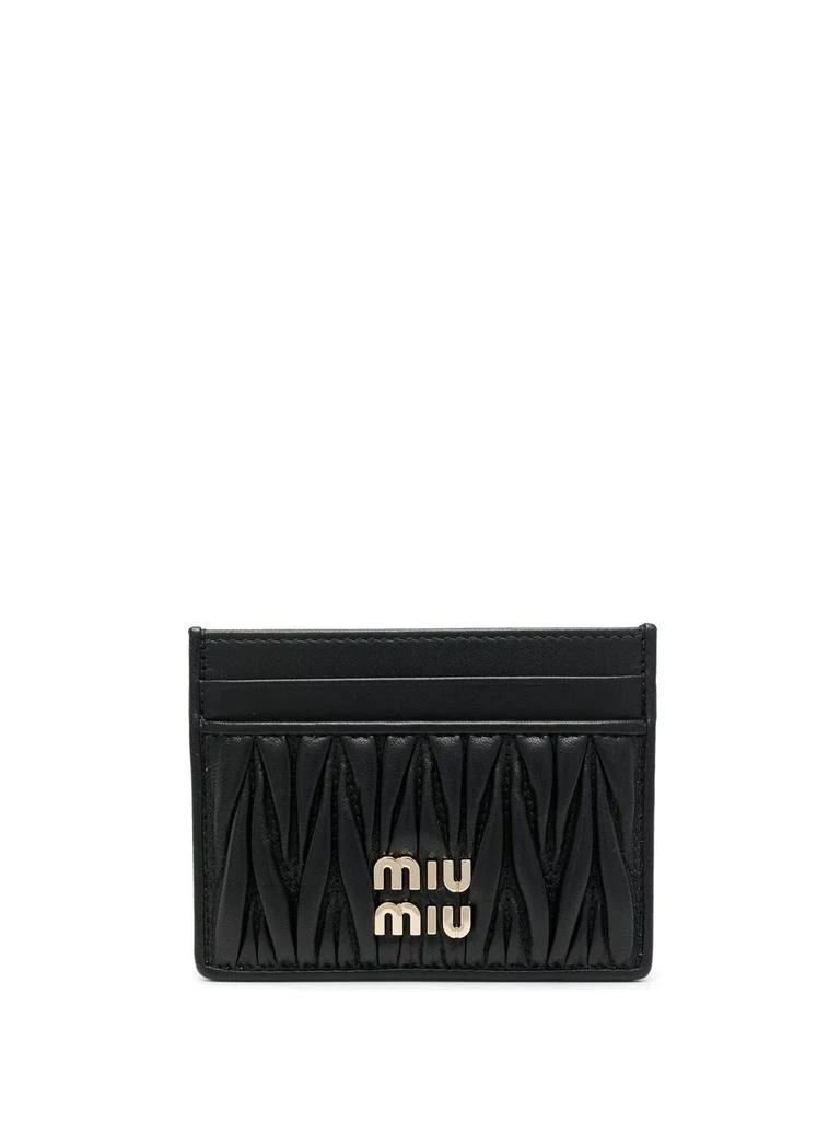 商品Miu Miu|MIU MIU macramé textured card holder,价格¥2373,第1张图片