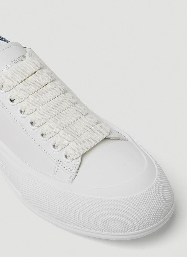 Platform Tread Sneakers in White商品第6张图片规格展示