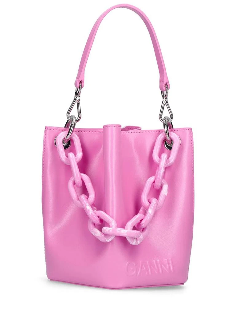 商品Ganni|Small Diamond Leather Bucket Bag,价格¥2646,第1张图片