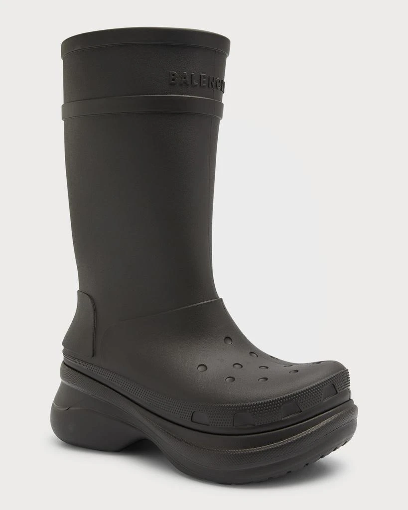 商品Balenciaga|x Crocs™ Men's Tonal Rubber Rain Boots,价格¥6925,第2张图片详细描述