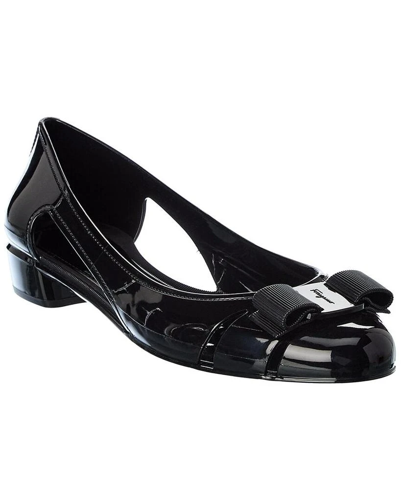 商品Salvatore Ferragamo|Salvatore Ferragamo Vara Bow Jelly Ballet Flat,价格¥2632,第1张图片