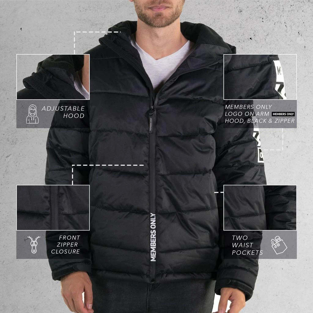 商品Members Only|Men's Twill Puffer Jacket,价格¥252,第2张图片详细描述